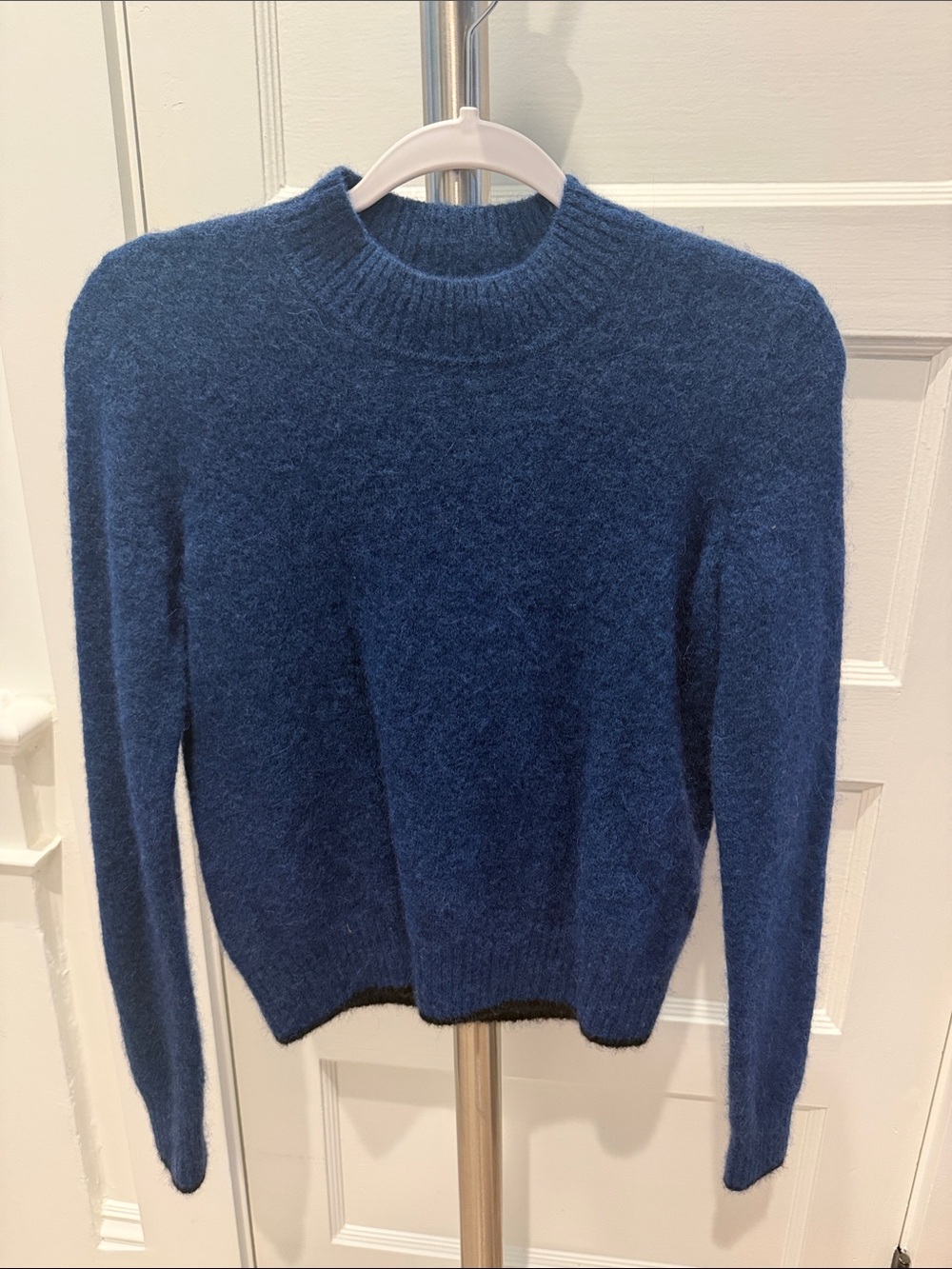 Vince Blue Crewneck Fuzzy Sweater